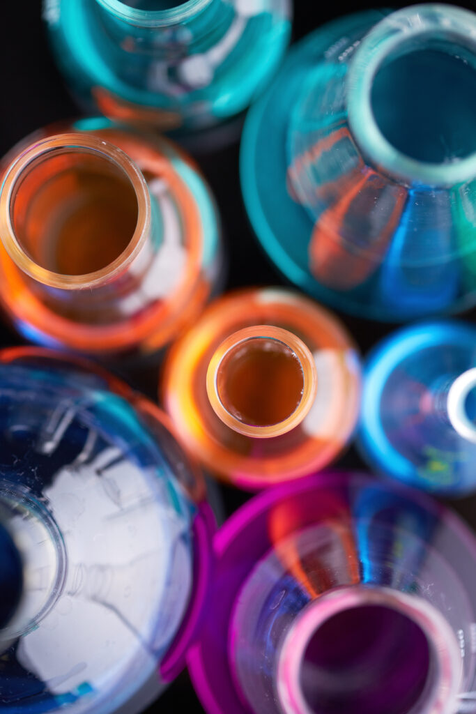 tubes with liquids