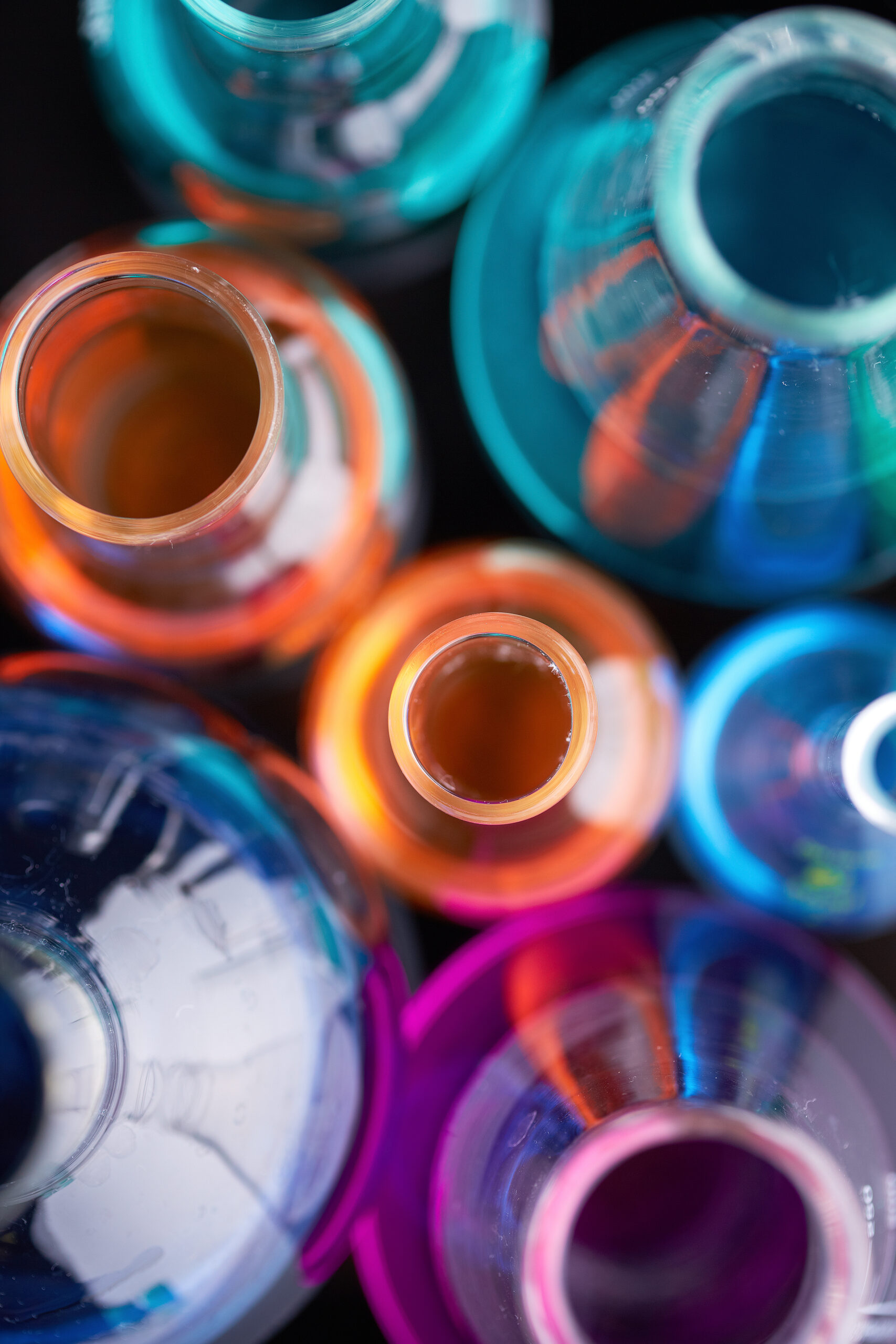 tubes with liquids